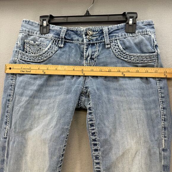 Vigoss Jeans Women's 3/4x33 Light Blue Chelsea Slim Boot Cut Western Preppy - Picture 12 of 15